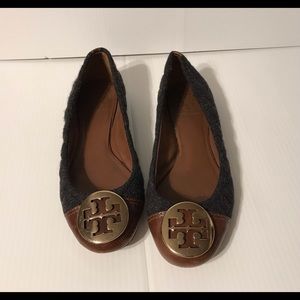 Tory Burch Gray Wool  Ballet Flats size 6 1/2 M